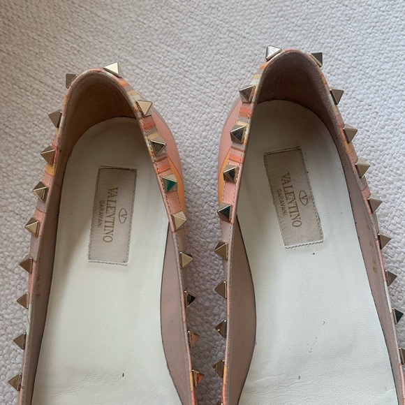 Valentino Rockstud Patterned Flats - Picture 8 of 13